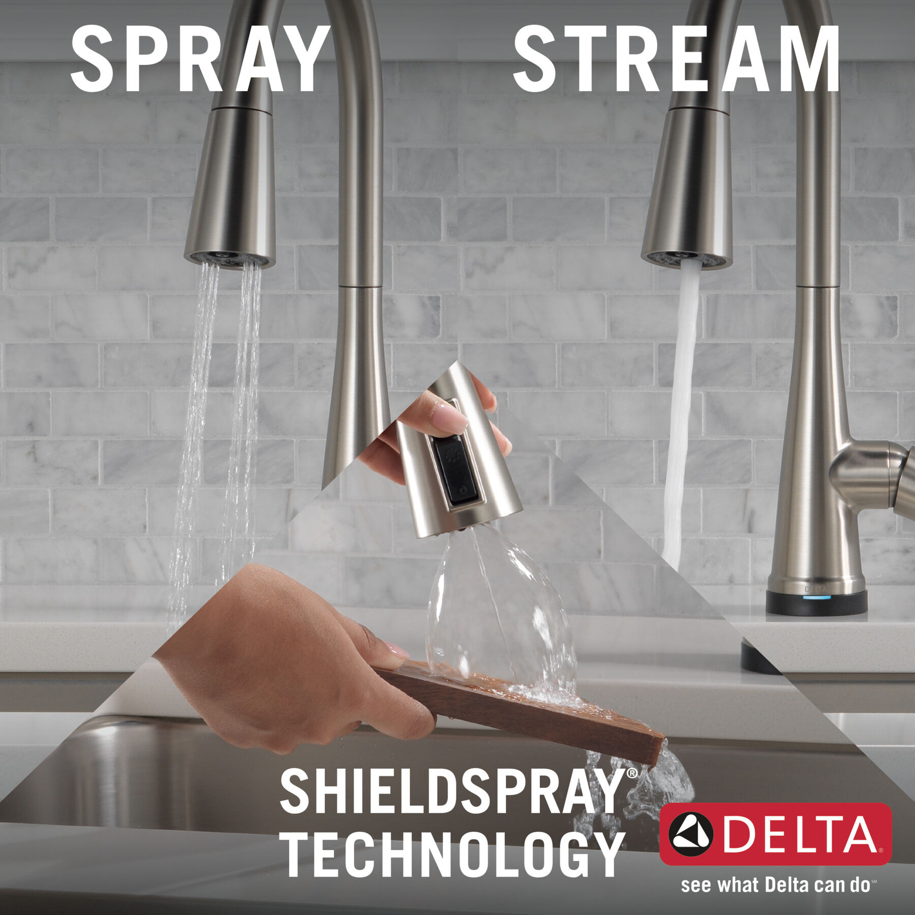Single Handle Pull-Down Kitchen Faucet with Soap Dispenser and Touch<sub>2</sub>O&reg; Technology Technology