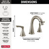 Two Handle Widespread Pull-Down Bathroom Faucet