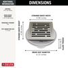 4" Tile-In Square Shower Drain (Recertified)