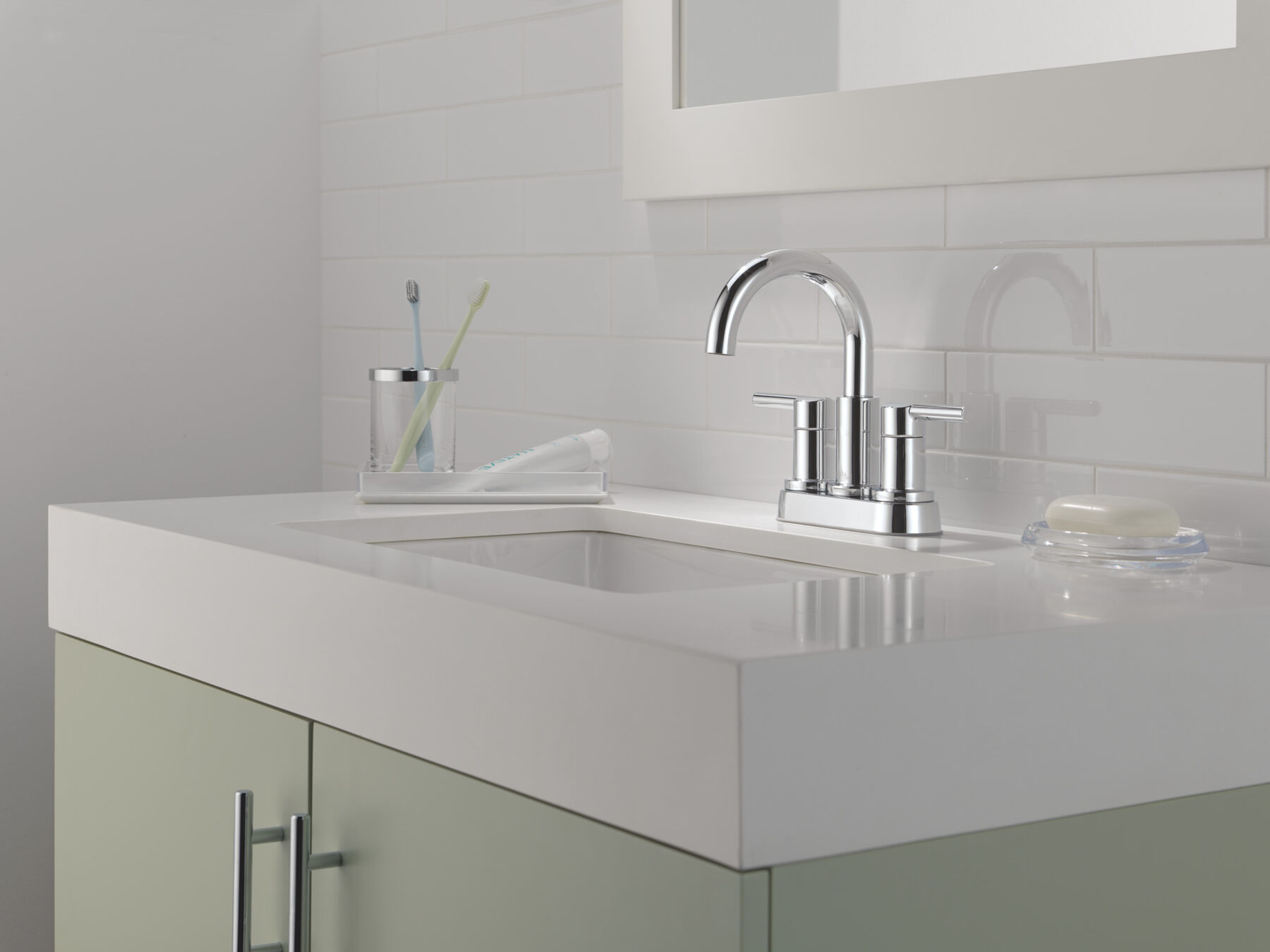Two Handle Centerset Bathroom Faucet, image 3