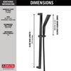H<sub>2</sub>Okinetic® 3-Setting Slide Bar Hand Shower (Recertified)