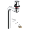 Cast Offset Lavatory Waste with Chain and Stopper