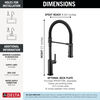 Single Handle Pull-Down Kitchen Faucet With Spring Spout
