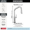 Touch2O&reg; Technology Kitchen Faucet with Touchless Technology