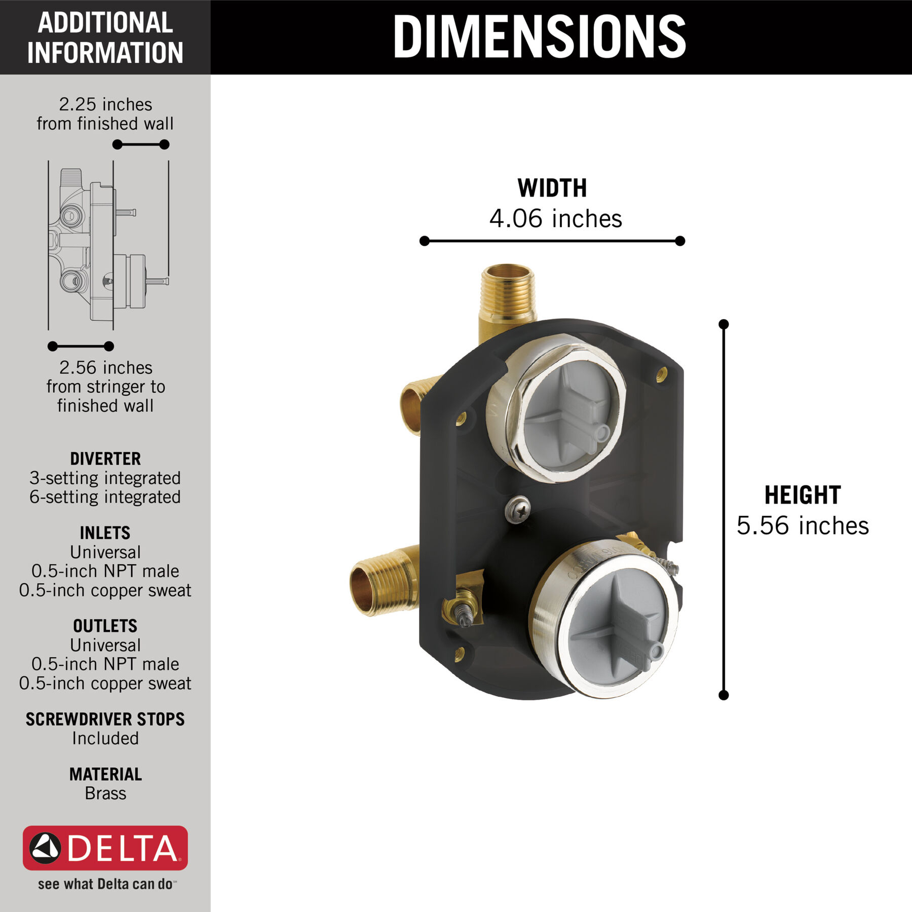Rough-In MultiChoice Integrated Diverter (Recertified), image 3