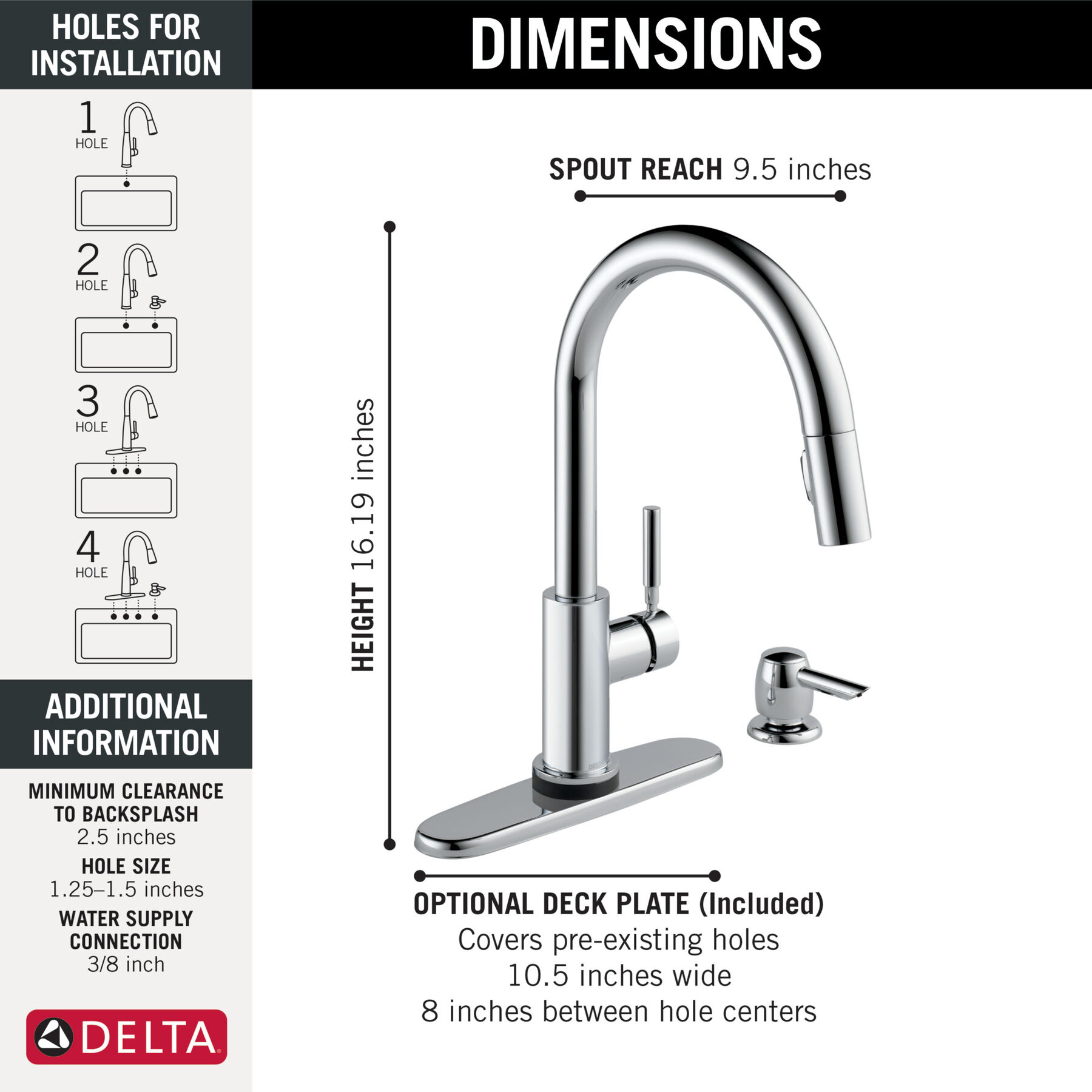 Single Handle Pull-Down Touch<sub>2</sub>O® Technology Kitchen Faucet with Touchless Technology, image 3