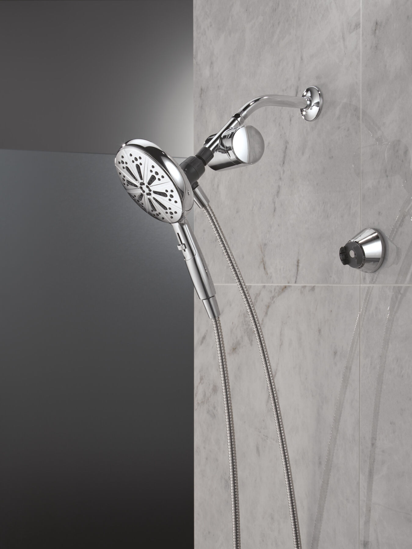 Standard Shower Filter with 6-Setting Showerhead and Mount Bundle