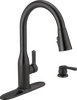 Single Handle Pull-Down Kitchen Faucet with Soap Dispenser and ShieldSpray® Technology (Recertified)