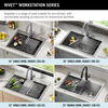 33” Workstation Kitchen Sink Drop-In Top Mount 16 Gauge Stainless Steel Single Bowl with WorkFlow™ Ledge and Accessories