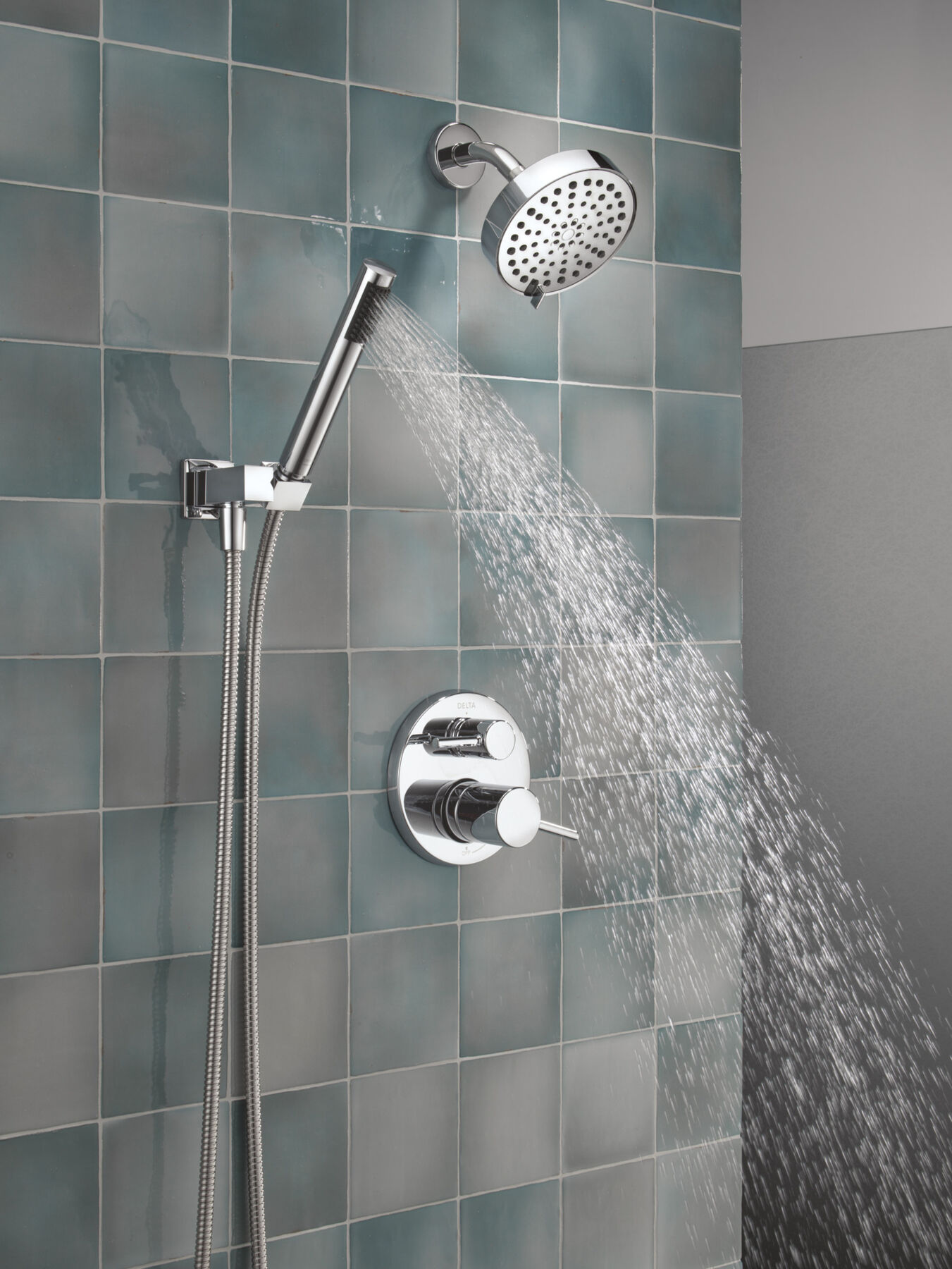 14S Shower Trim w Fixed Head & Hand Shower
