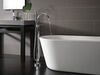 Single Handle Floor Mount Tub Filler Trim with Hand Shower