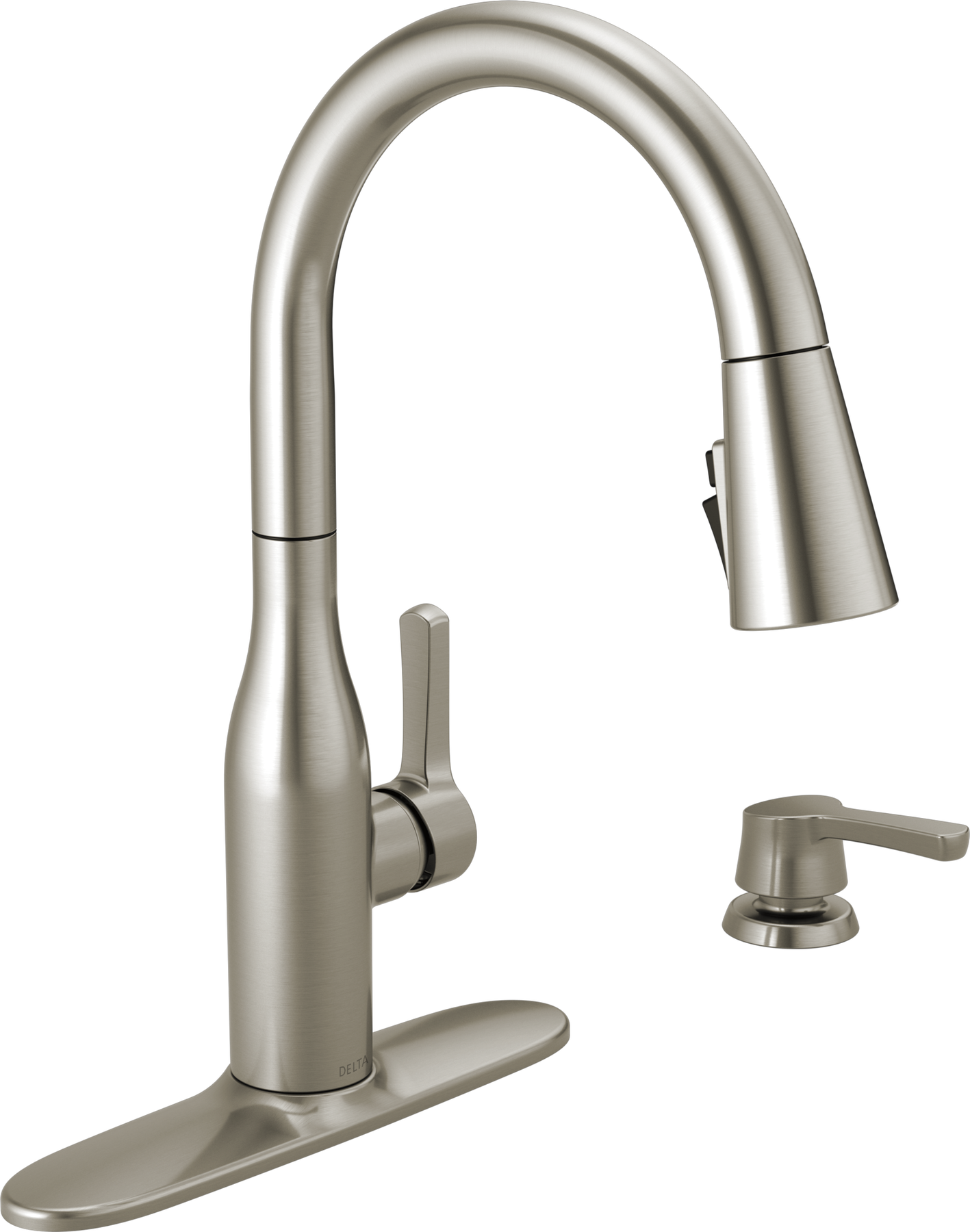 Single Handle Pull-Down Kitchen Faucet with Soap Dispenser and ShieldSpray&reg; Technology (Recertified), image 1