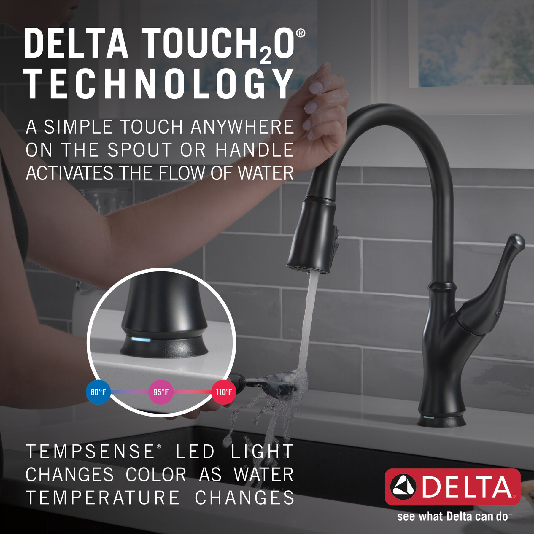 Single-Handle Pull-Down Kitchen Faucet with Touch<sub>2</sub>O&reg; Technology Technology