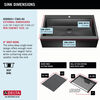 36” Retrofit Farmhouse Apron Front 16 Gauge Workstation Kitchen Sink Single Bowl in with WorkFlow™ Ledge and Accessories for Top Mount Drop-In Installation