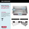 30&rdquo; Stainless Steel Workstation Kitchen Sink Drop-In Undermount Single Bowl with WorkFlow&trade; Ledge and Accessories