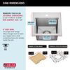 15” Stainless Steel Workstation Kitchen Bar Sink Drop-In Undermount Single Bowl with WorkFlow™ Ledge and Accessories