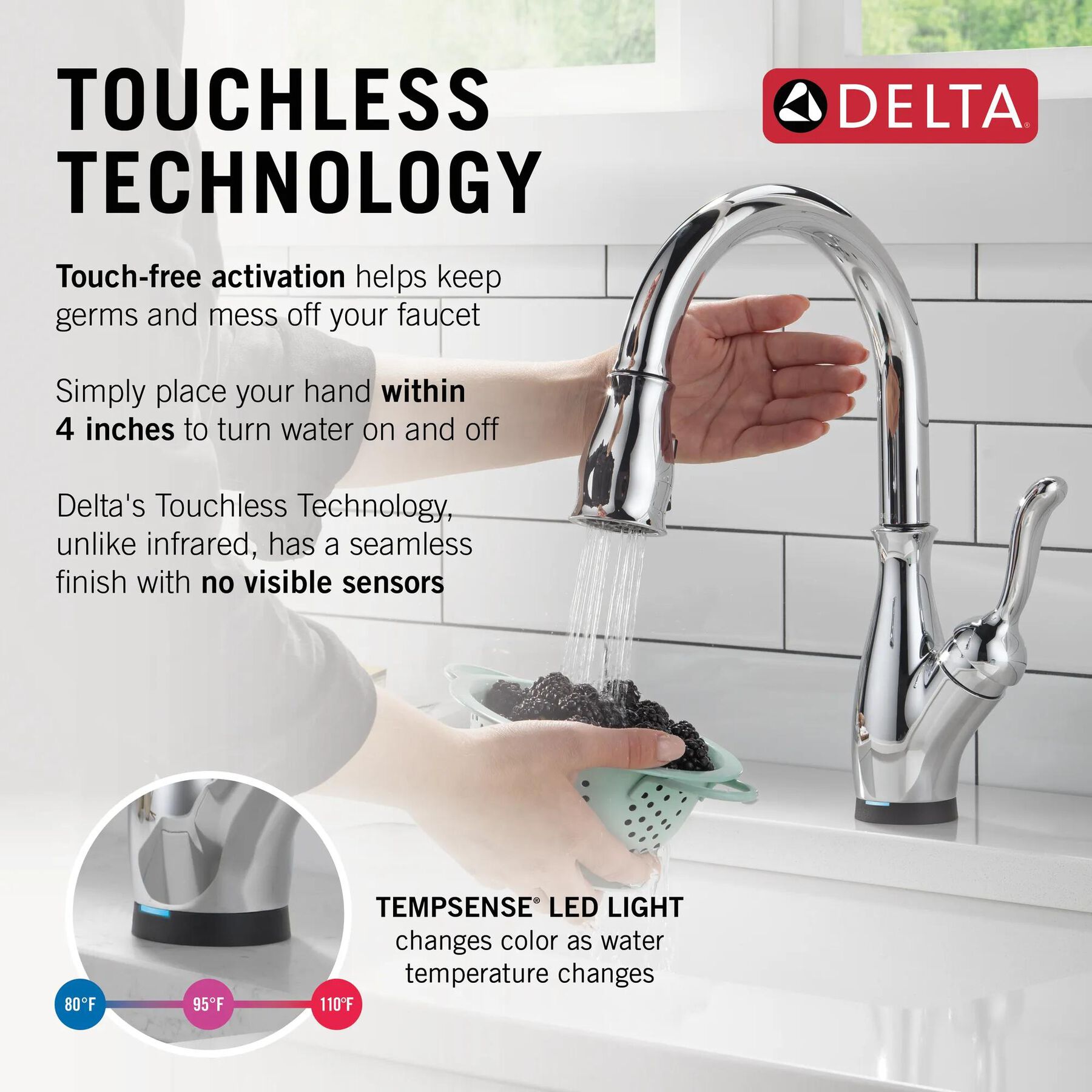 VoiceIQ&reg; Kitchen Faucet with Touch<sub>2</sub>O&reg; Technology with Touchless Technology