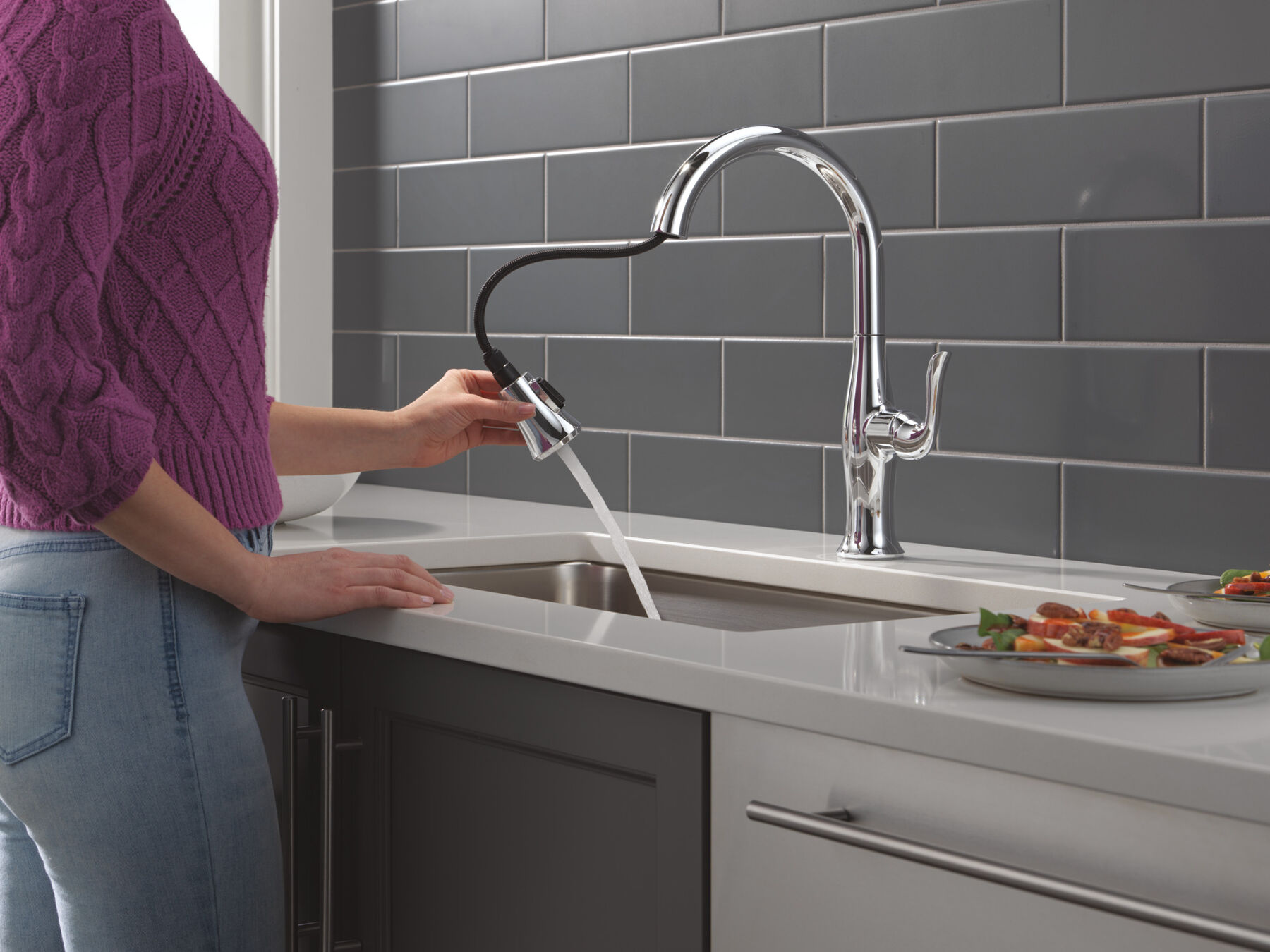 Single Handle Pull-Down Kitchen Faucet, image 5