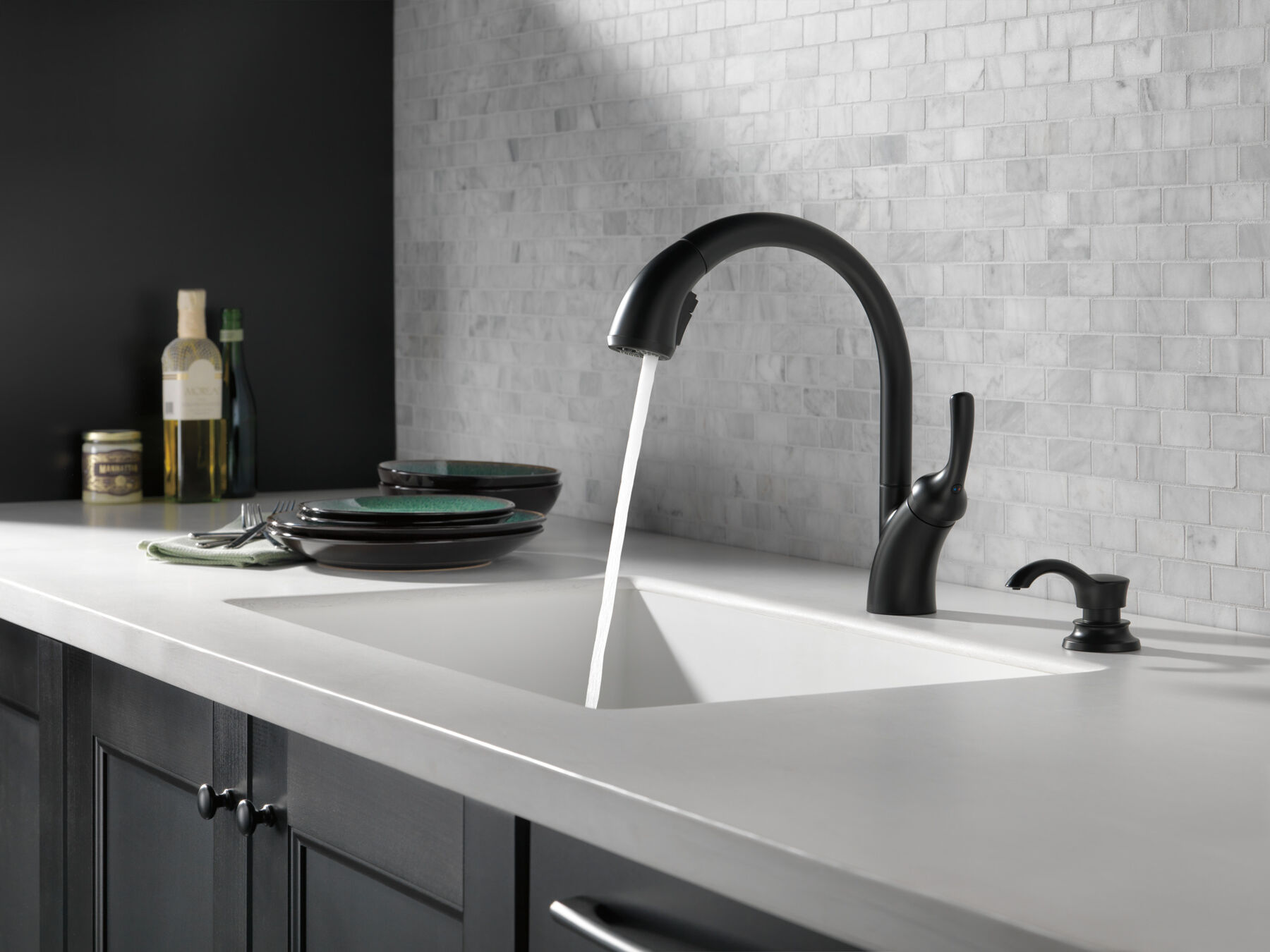 Single Handle Pull-Out Kitchen Faucet with Soap Dispenser and ShieldSpray&reg; Technology (Recertified), image 7