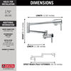 Contemporary Wall Mount Pot Filler