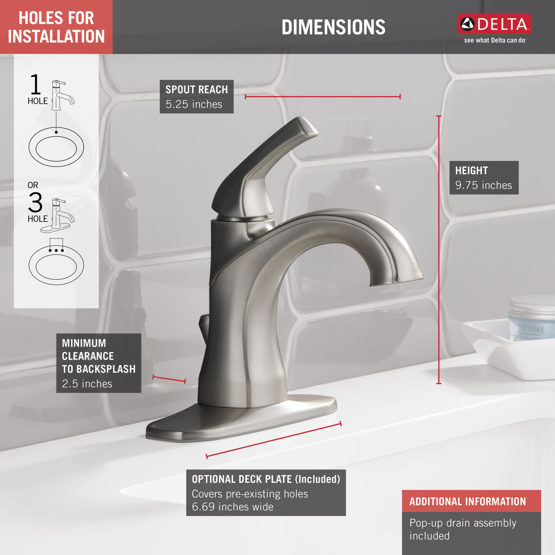 Single Handle Centerset Faucet (Recertified), image 1