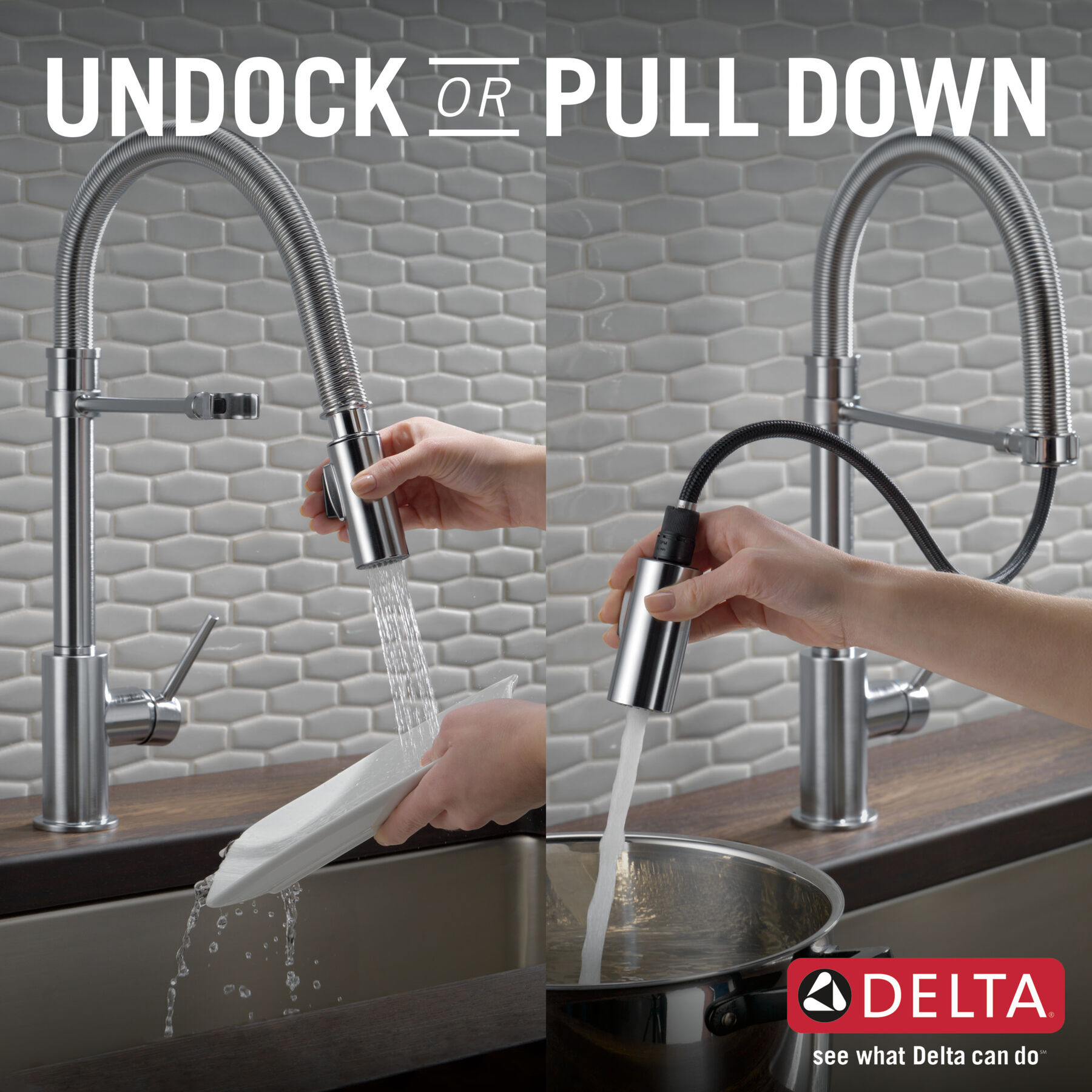 Single-Handle Pull-Down Spring Kitchen Faucet, image 13