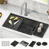 27” Undermount 16 Gauge Workstation Kitchen Sink Single Bowl with WorkFlow™ Ledge and Accessories