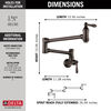 Traditional Wall Mount Pot Filler (Recertified)