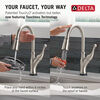 Touch<sub>2</sub>O® Technology Kitchen Faucet with Touchless Technology