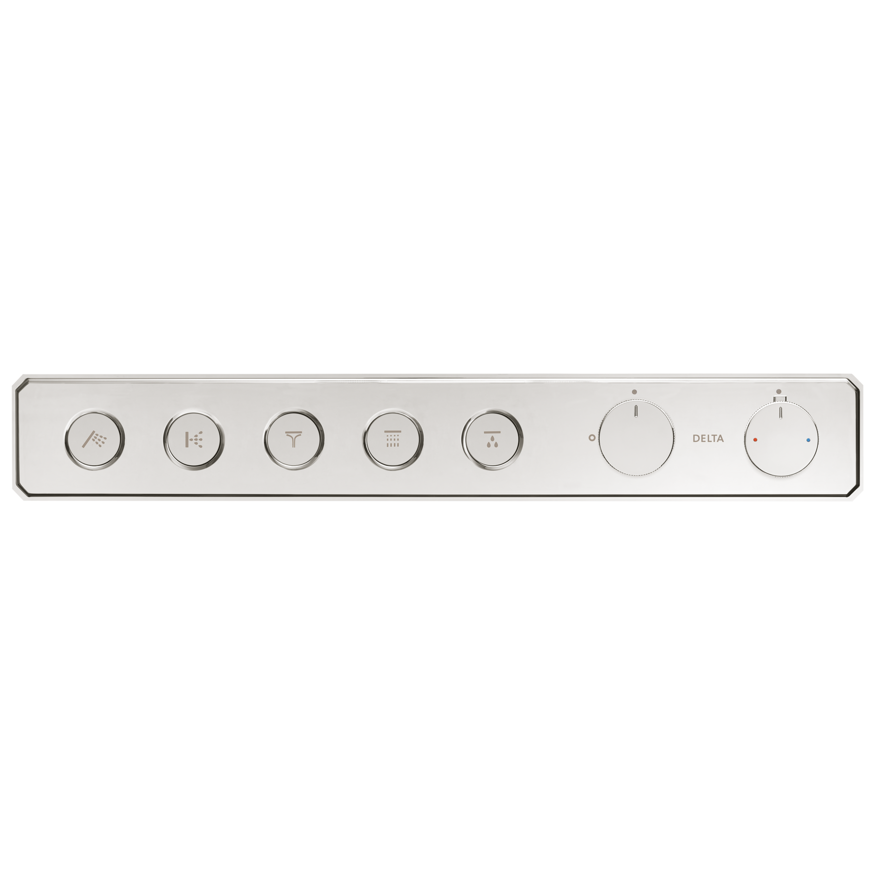 Traditional High Flow Push Button Thermostatic Trim - 5 Outlet