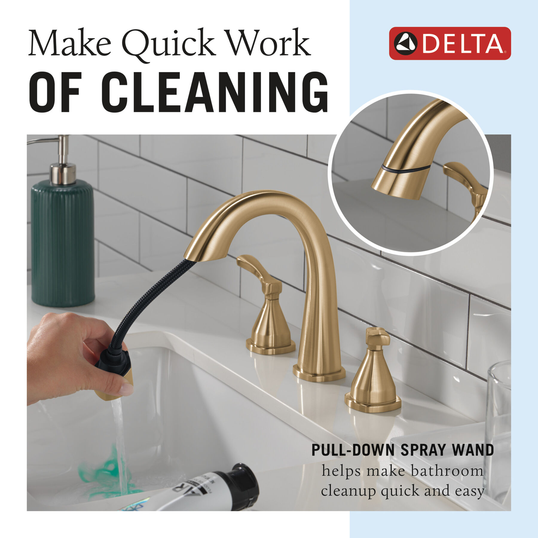 Two Handle Widespreadh Pull Down Bathroo (Recertified), image 5