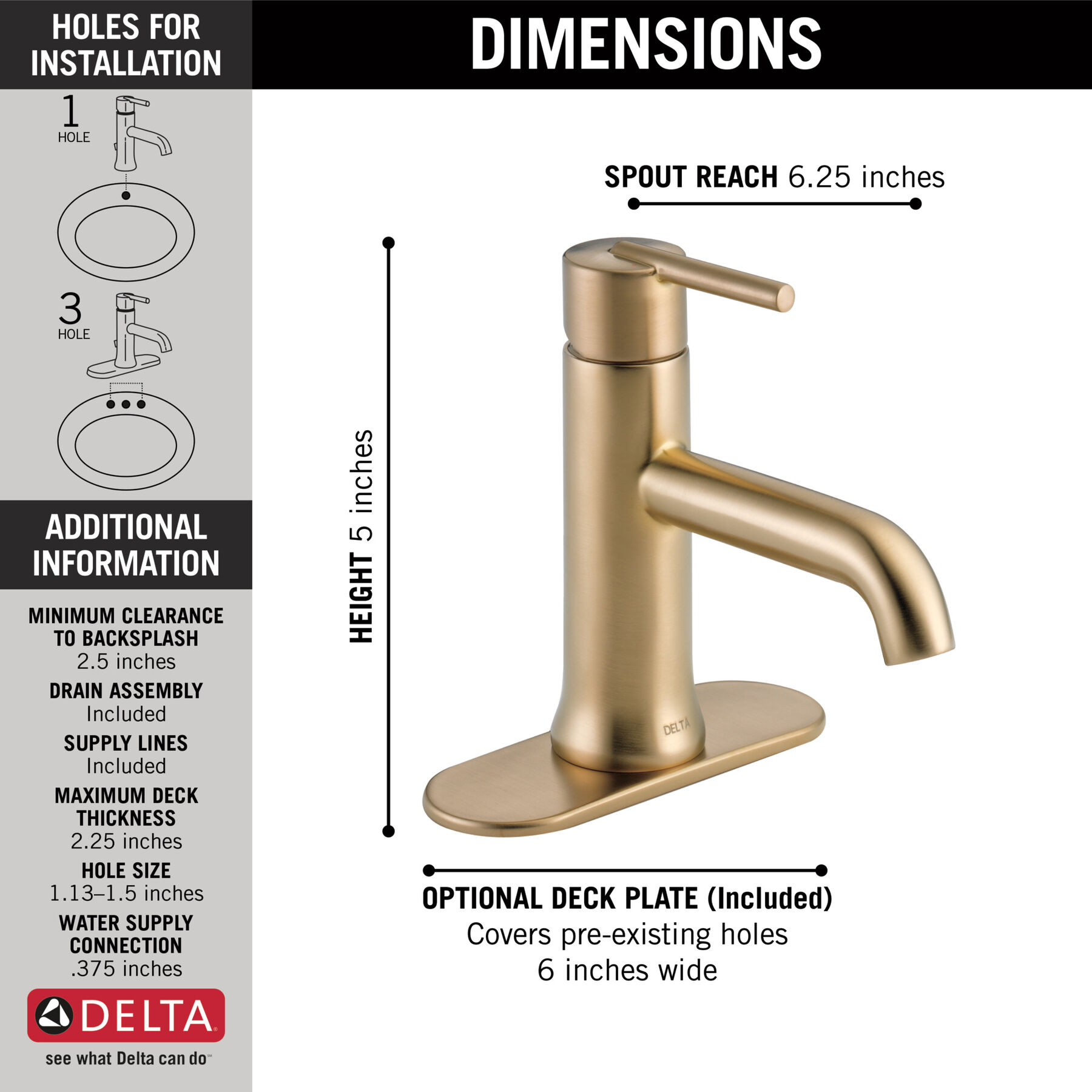 Single Handle Bathroom Faucet (Recertified), image 2
