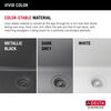 30” Granite Composite Workstation Kitchen Sink Drop-In Top Mount Single Bowl with WorkFlow™ Ledge and Accessories in Black