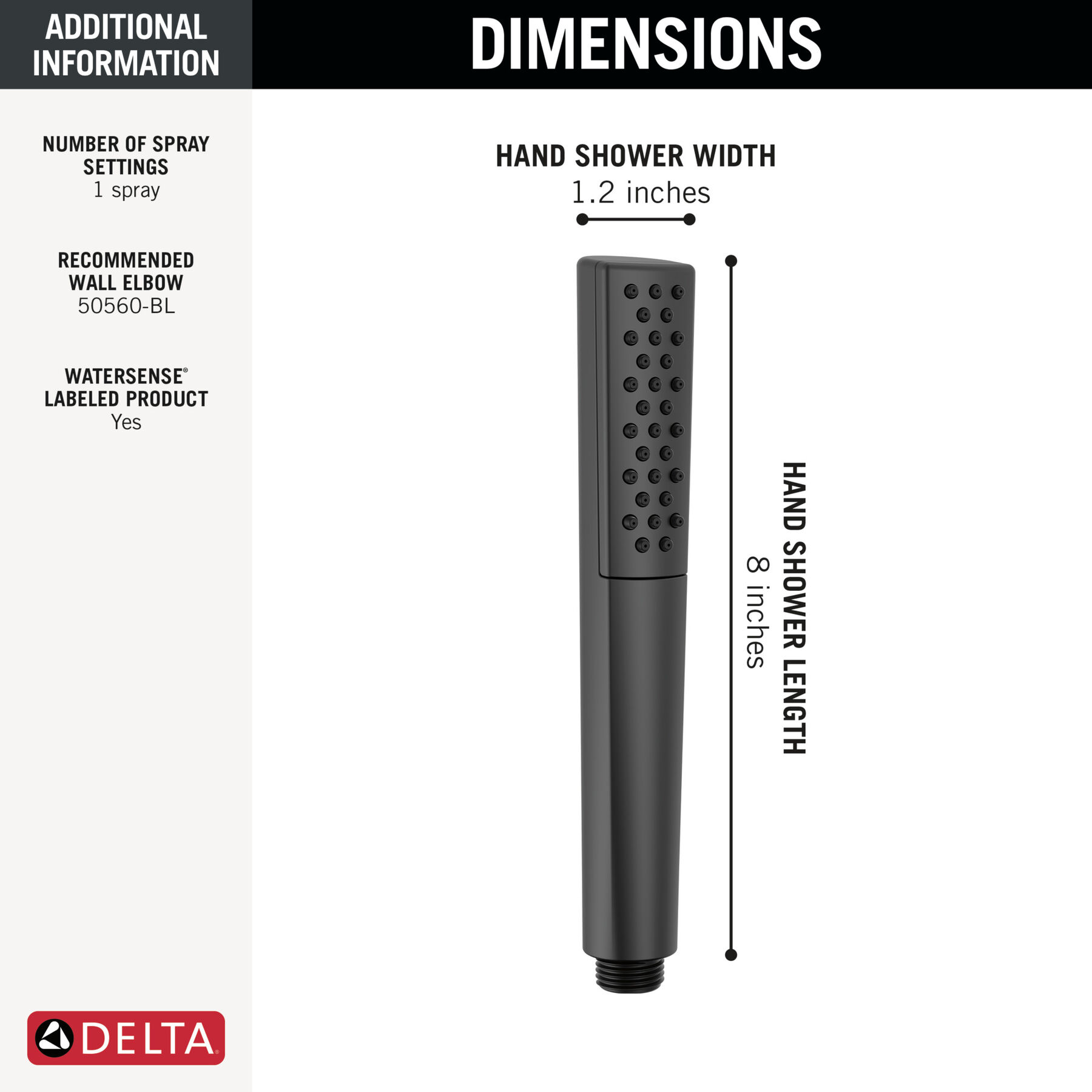 Premium Single-Setting Hand Shower, image 1