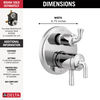 2-Handle Monitor 17 Series Valve Trim with 3- or 6- Setting Diverter