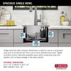 15&rdquo; Stainless Steel Workstation Kitchen Bar Sink Drop-In Undermount Single Bowl with WorkFlow&trade; Ledge and Accessories
