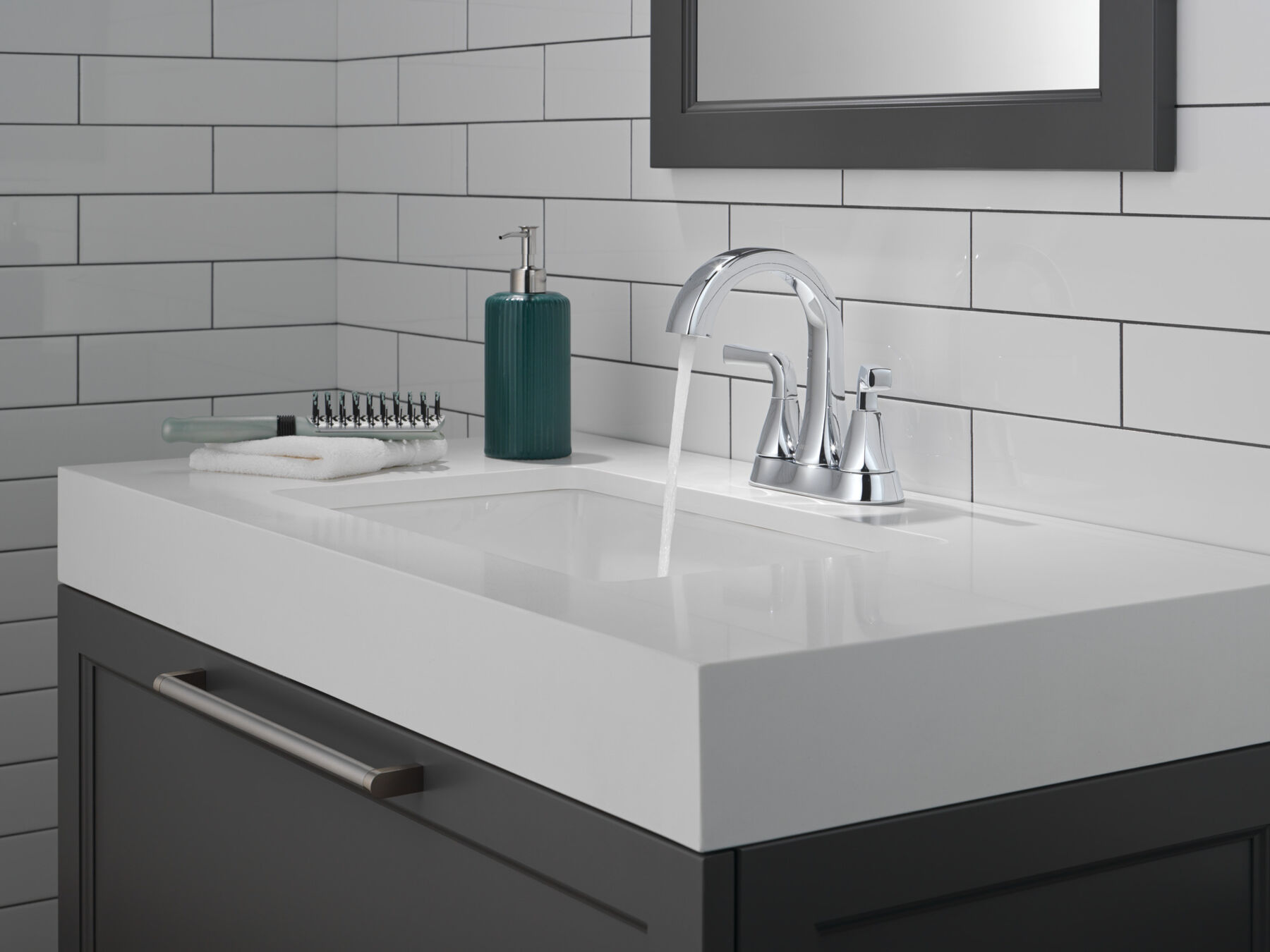 Two Handle Centerset Bathroom Faucet, image 1