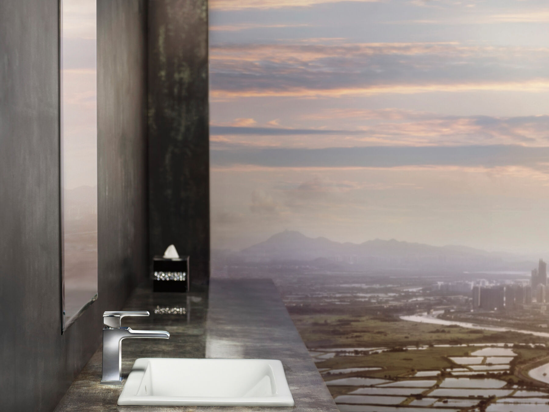 Single Handle Channel Bathroom Faucet, image 3