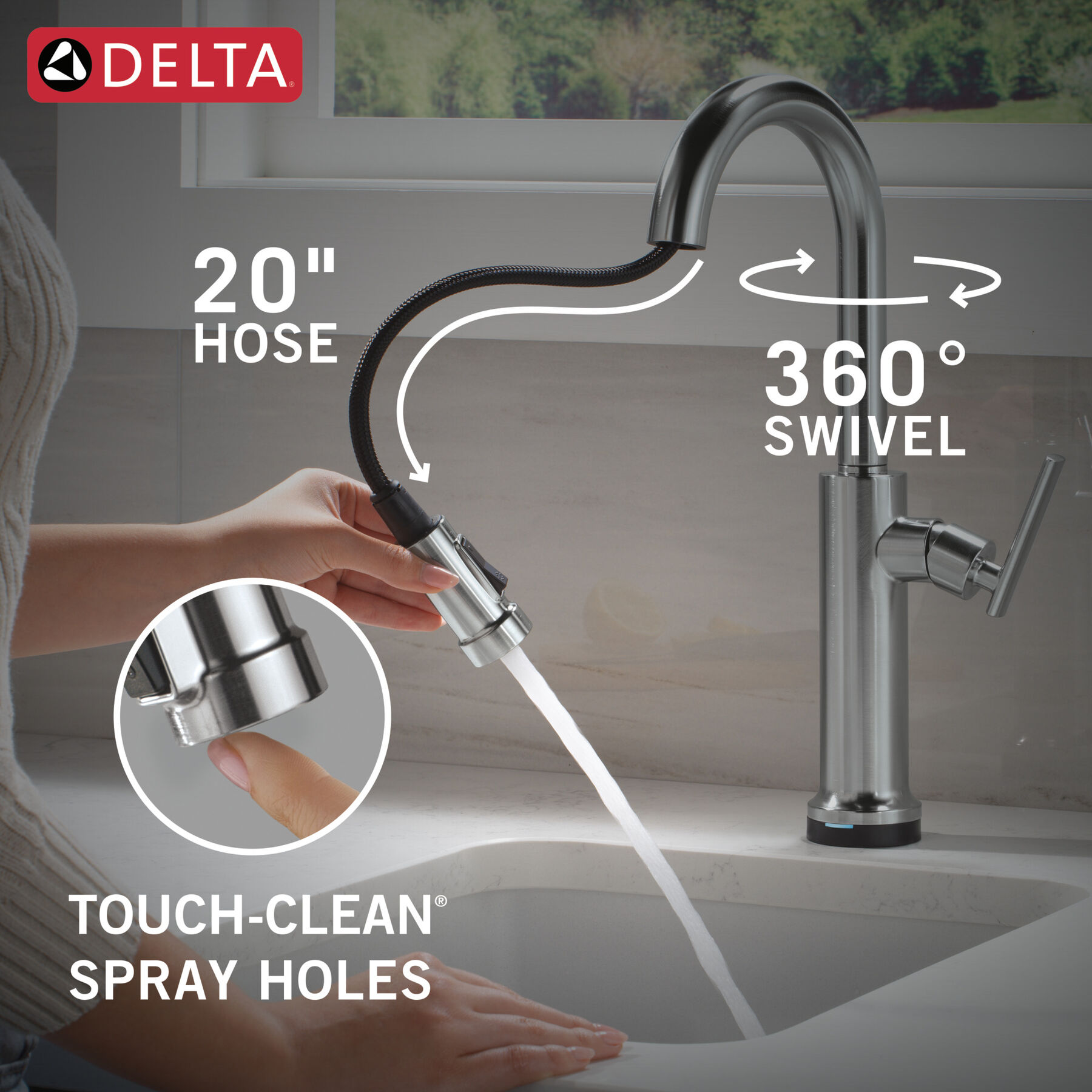Touch2O&reg; Technology Bar / Prep Faucet with Touchless Technology