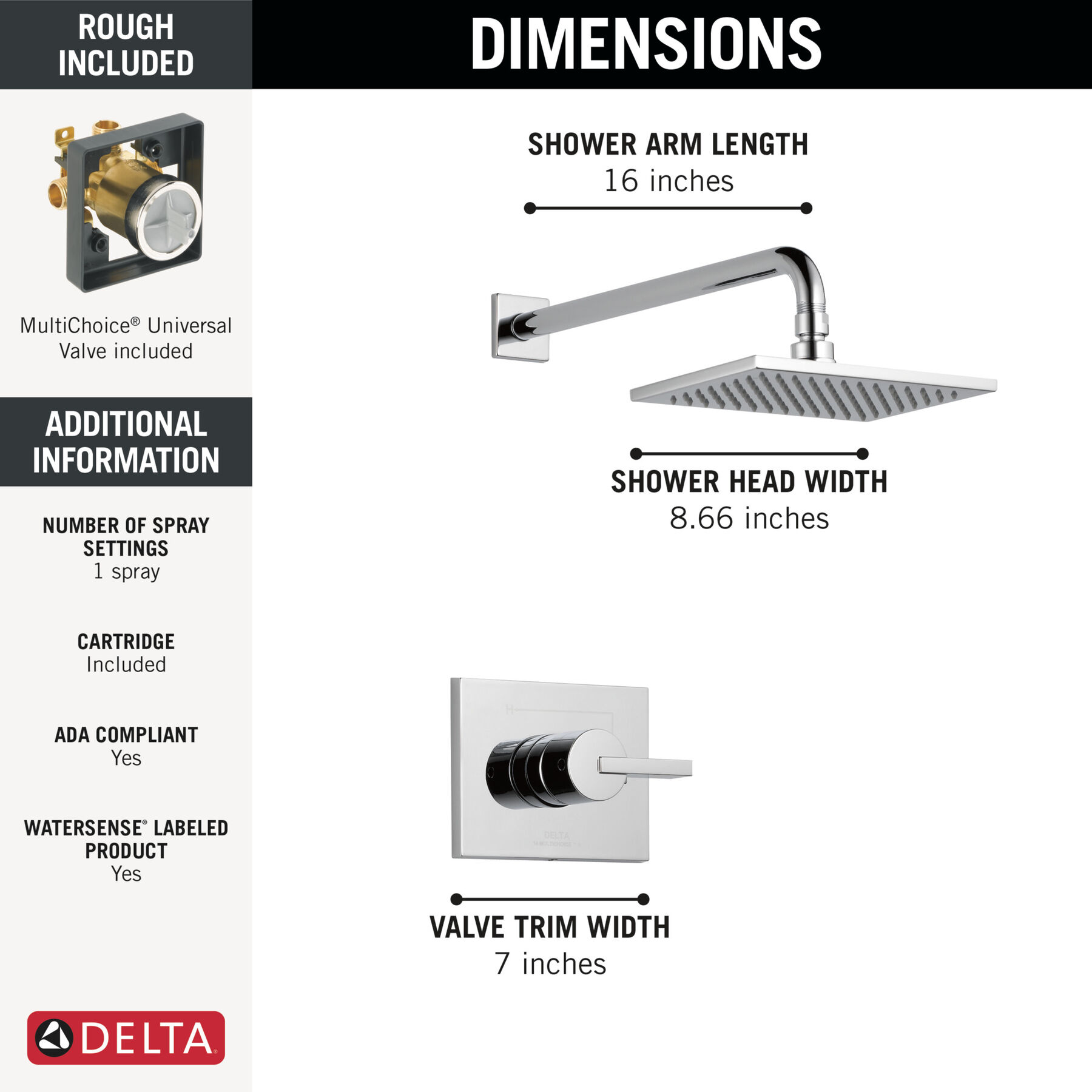 Shower Trim with Rough Bundle - 14 Series, image 1