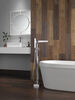 Single Handle Floor Mount Tub Filler Trim with Hand Shower