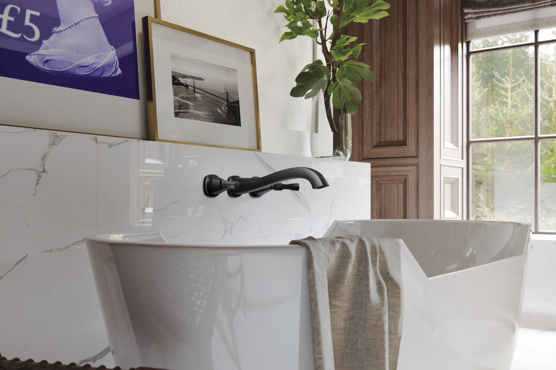 Wall Mounted Tub Filler (Recertified), image 2