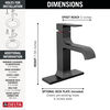 Single Handle Bathroom Faucet Curved Spo (Recertified)