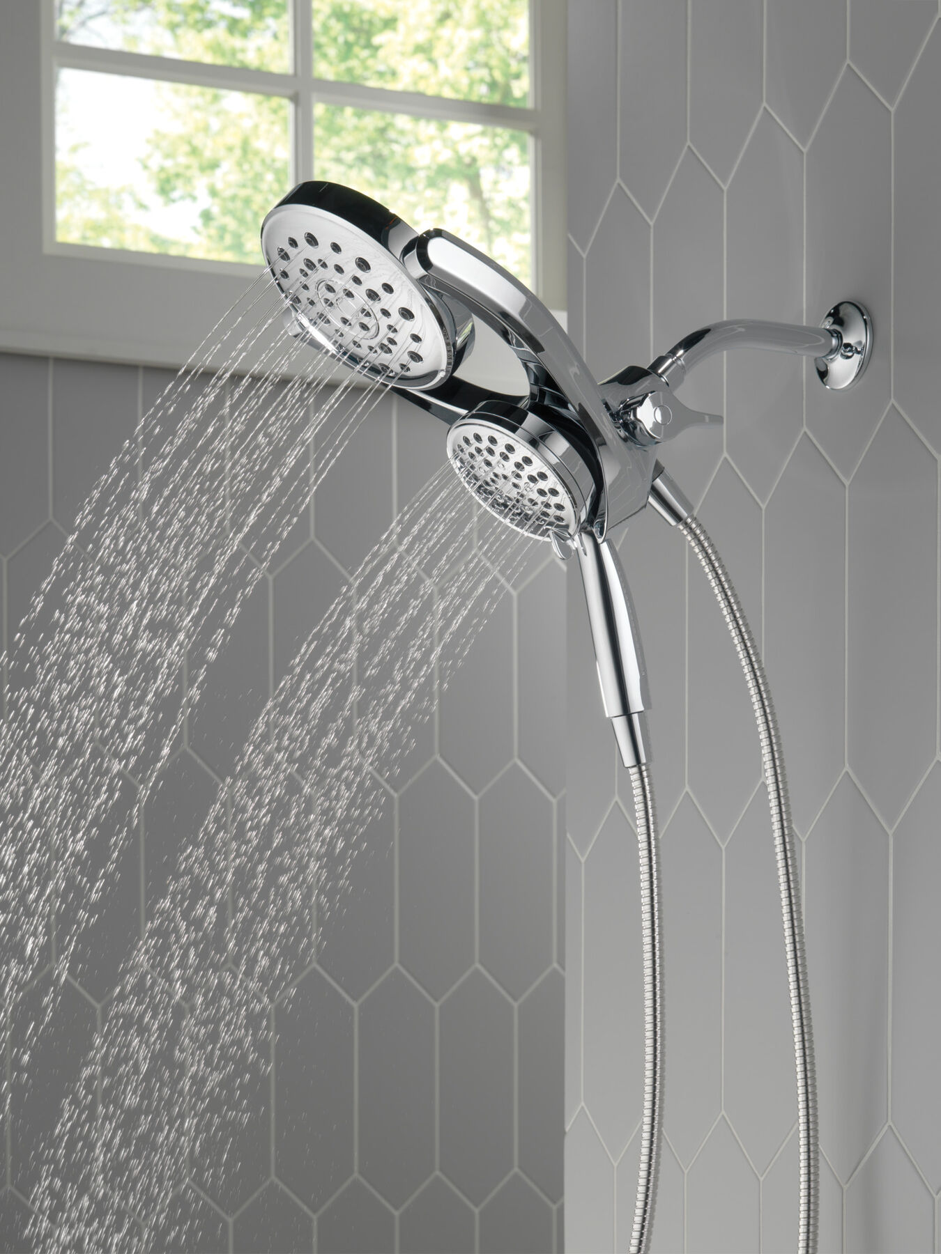 HydroRain® 4-Setting Two-in-One Shower Head (Recertified), image 16