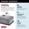 23” Workstation Undermount Single Bowl 16 Gauge Stainless Steel Kitchen Sink with WorkFlow™ Ledge and Accessories