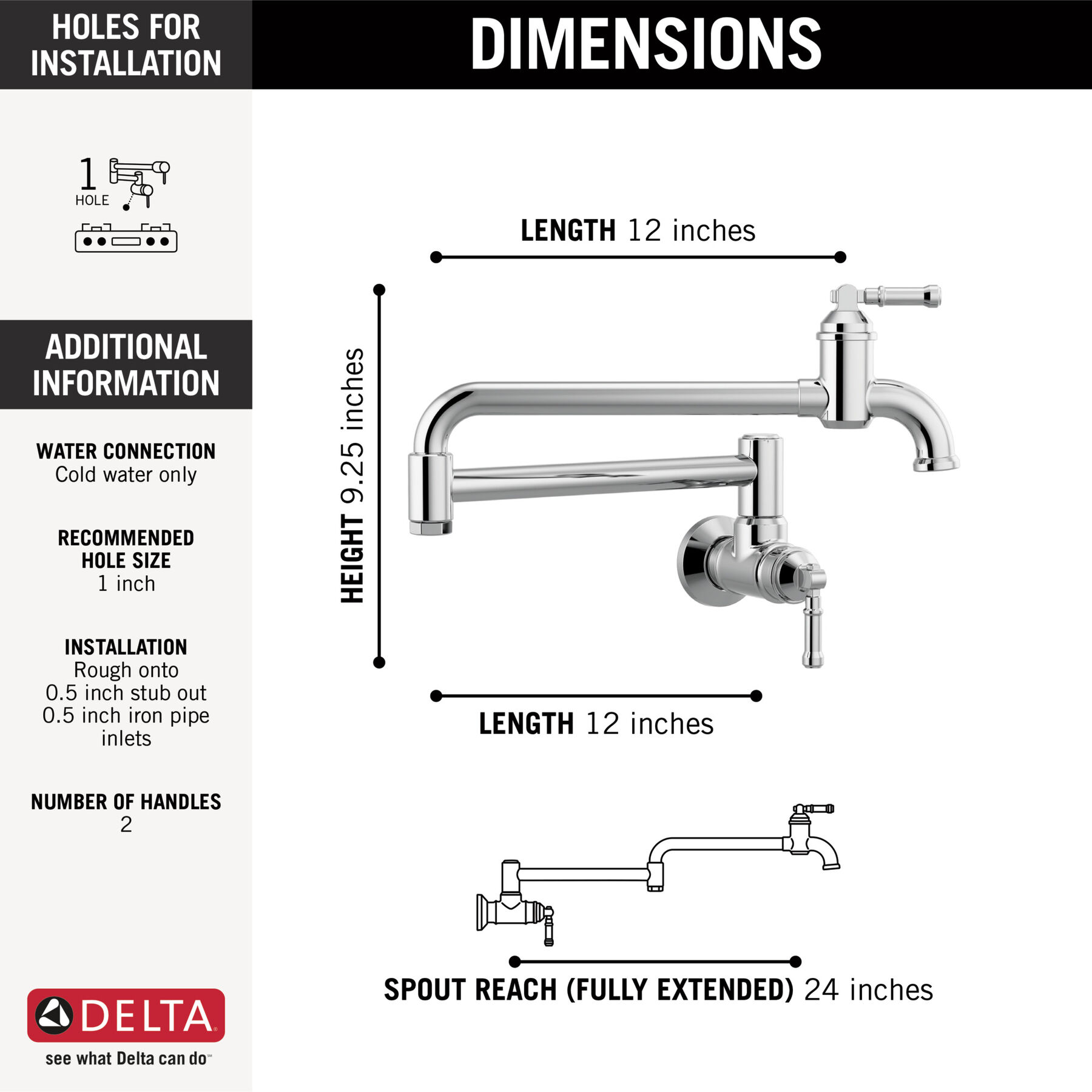 Wall Mount Pot Filler, image 1