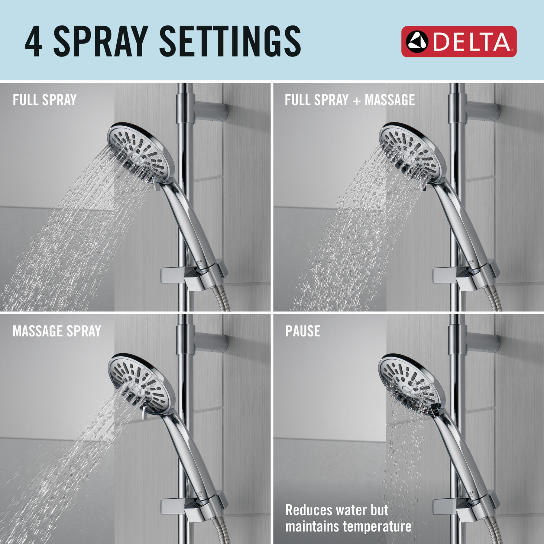 Hand Shower 1.75 GPM w/Slide Bar 4S, image 1