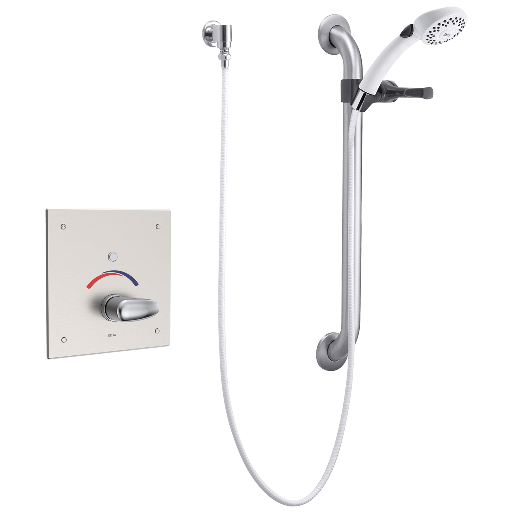 Electronic Shower Trim with Push Button Activator- Hardwire