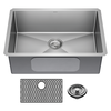 26” Undermount Stainless Steel Single Bowl Kitchen Sink with Accessories