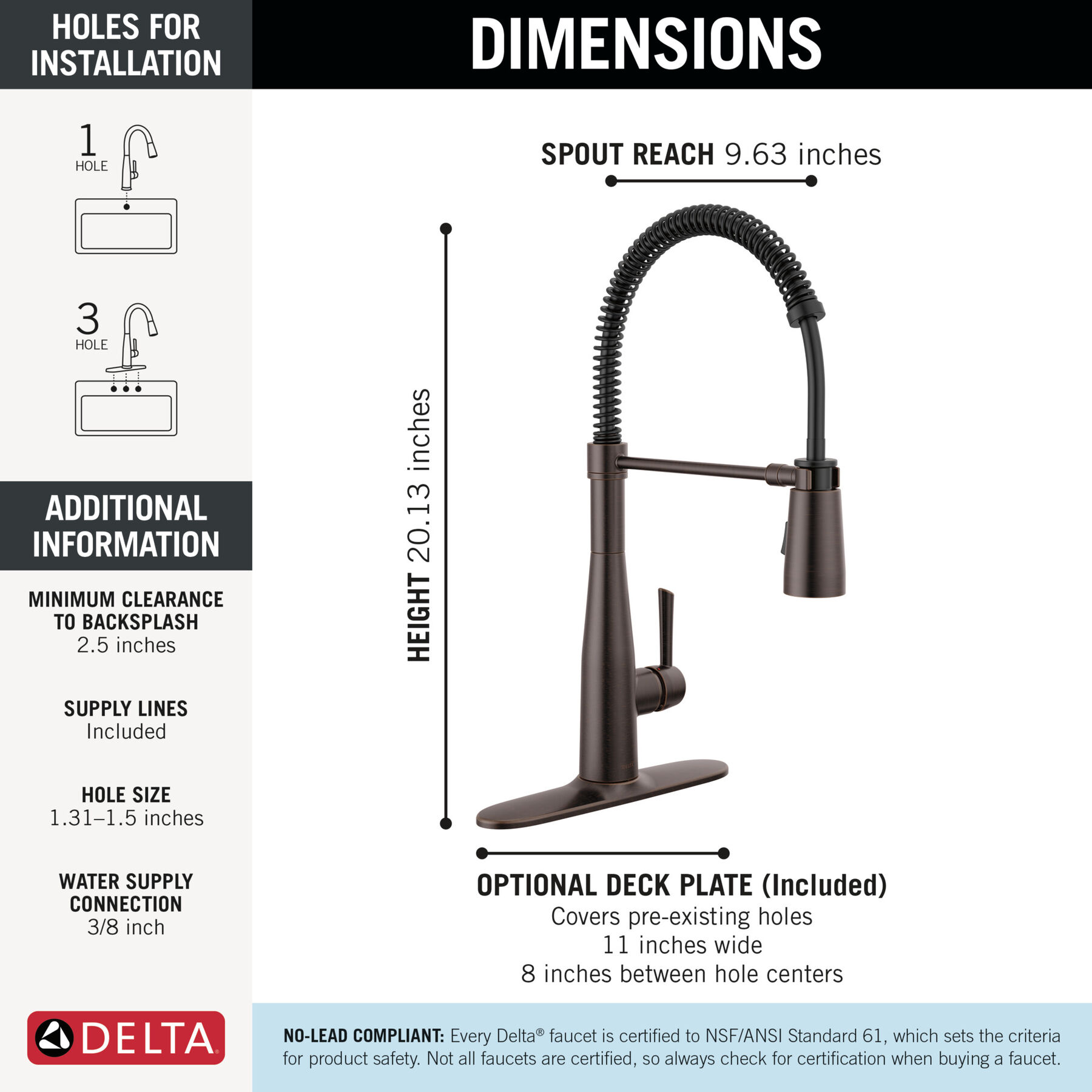 Single-Handle Pull-Down Spring Kitchen Faucet, image 3